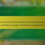 Juegos De Mesa De Trivia: Mejoran el conocimiento general, Son divertidos en grupos, Fomentan la competencia sana